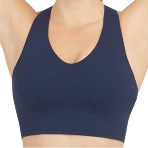 Like New SPANX® Longline Medium Impact Sports Bra in Navy Haze Size Large